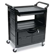 Rubbermaid® Commercial Utility Cart with Locking Doors