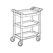 Rubbermaid® Commercial Three-Shelf Service Cart