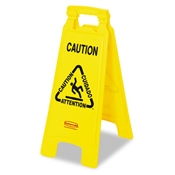 Rubbermaid® Commercial Multilingual "Caution" Floor Sign