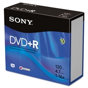 Sony® DVD+R Recordable Discs