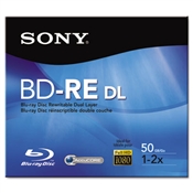 Sony® BD-RE Dual Layer Rewritable Discs